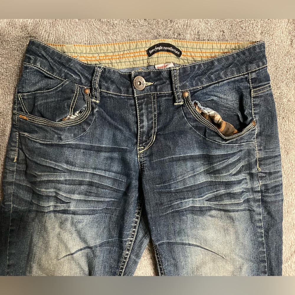y2k emo grunge distressed jeans